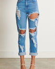 Distressed Mom Jeans
