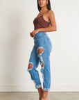 Distressed Mom Jeans