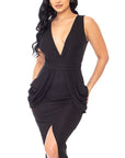 Draping Midi Dress