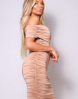 Crossover Off The Shoulder Mini Dress