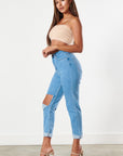Distressed Boyfriend Jeans