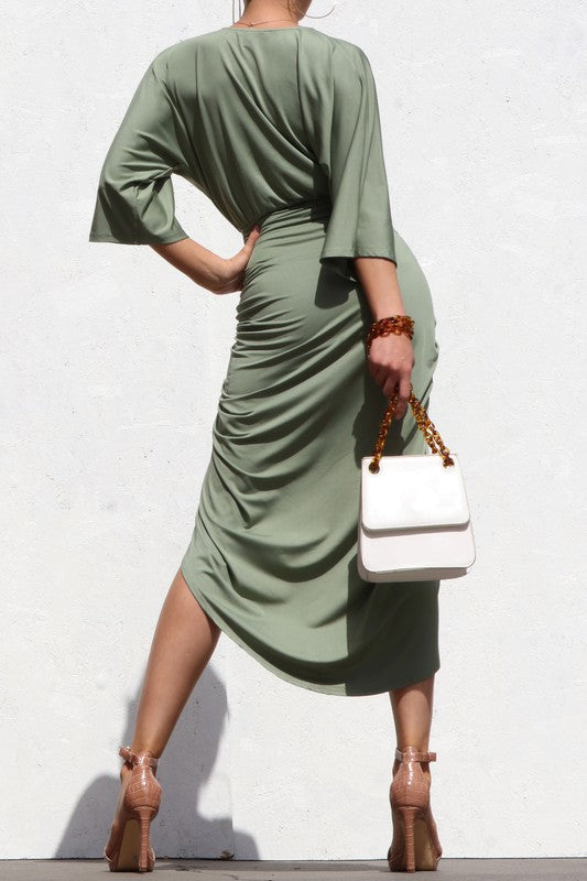 Ruched Bodycon Dress Dominique Nicole Boutique Ruched Bodycon Dress Dominique Nicole Boutique