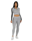 Long Sleeve Crop Top and Legging Set