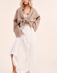 Long Sleeve Tie Front Jacket