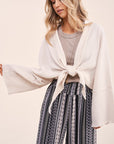 Long Sleeve Tie Front Jacket