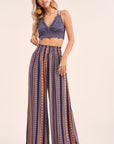 Printed Wide Leg Pants