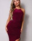 Sexy Halter Midi Dress