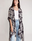 Women's Damask Print Cover Up Kimono