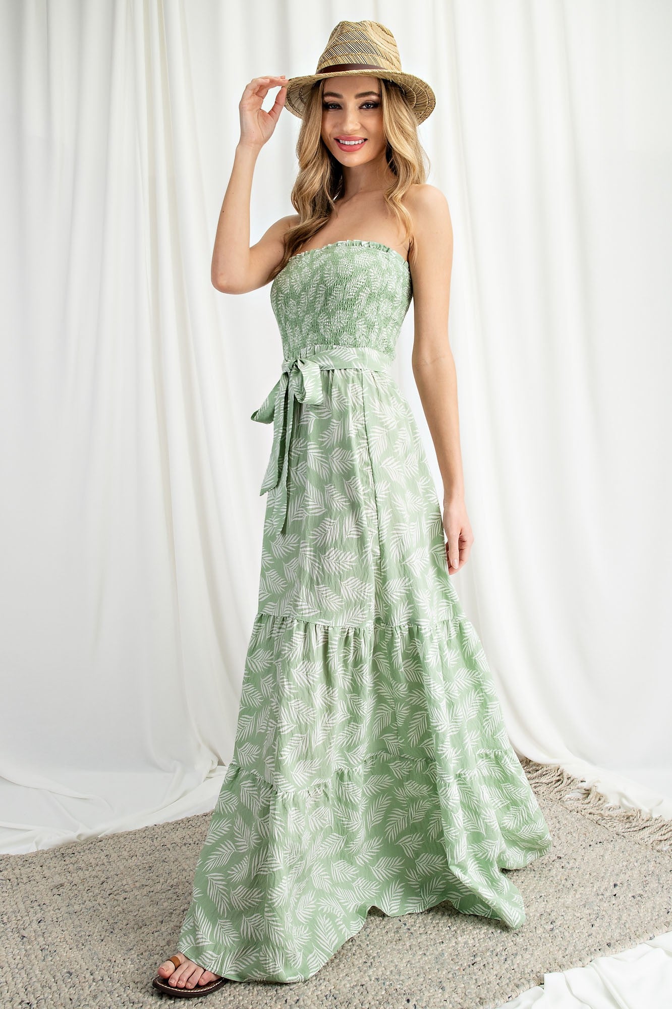 Tropical Print Maxi Dress