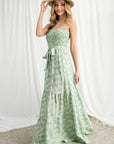 Tropical Print Maxi Dress