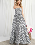 Tropical Print Maxi Dress