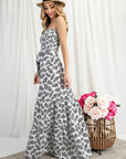 Tropical Print Maxi Dress