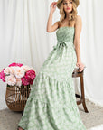 Tropical Print Maxi Dress