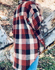 Plaid Printed Shirt Jacket