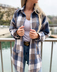 Plaid Printed Shirt Jacket