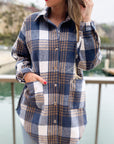 Plaid Printed Shirt Jacket