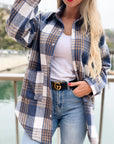 Plaid Printed Shirt Jacket