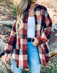 Plaid Printed Shirt Jacket