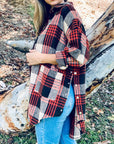 Plaid Printed Shirt Jacket