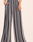 Printed Wide Leg Pants