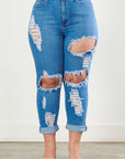 Plus Size Distressed Boyfriend Jeans