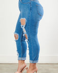 Plus Size Distressed Boyfriend Jeans