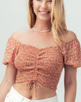 Floral Smocked Crop Top