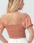 Floral Smocked Crop Top