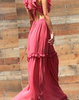 Lace Up Maxi Dress