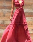 Lace Up Maxi Dress