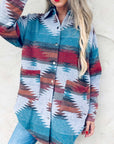 Aztec Printed Shirt Jacket