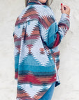 Aztec Printed Shirt Jacket