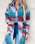 Aztec Printed Shirt Jacket