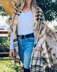 Plaid Printed Kimono