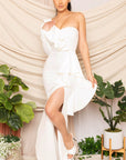 One Shoulder Ruffle Maxi Dress