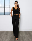 Belted Wide Leg Trousers