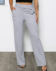 Belted Wide Leg Trousers
