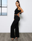 Belted Wide Leg Trousers