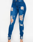 Distressed Front Skinny Jeans