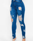 Distressed Front Skinny Jeans