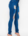 Distressed Front Skinny Jeans