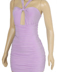 Cutout Halter Mini Dress