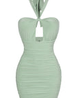 Cutout Halter Mini Dress