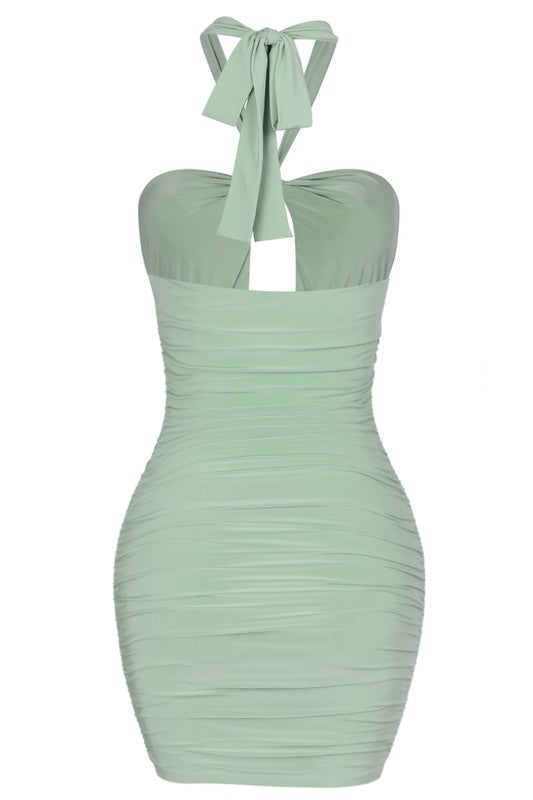 dominique mini dress Cutout Halter Mini Dress – Dominique Nicole Boutique