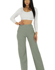 Knit Crepe Wide Leg Pants