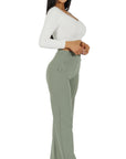 Knit Crepe Wide Leg Pants