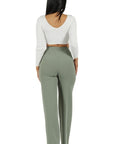 Knit Crepe Wide Leg Pants
