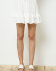 Floral Textured Lace Trim Skirt