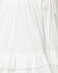 Floral Textured Lace Trim Skirt