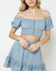 Floral Textured Lace Trim Skirt